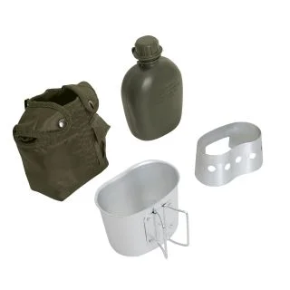 Rothco 4 Piece Canteen Kit With Cover, Aluminum Cup & Stove / Stand