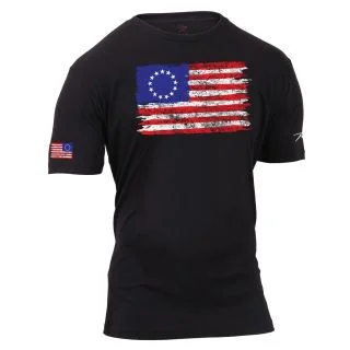 Rothco Colonial Betsy Ross Flag T-Shirt - Black 1