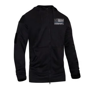 Rothco Thin Blue Line Concealed Carry Zippered Hoodie - Black 1