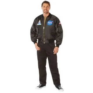 Rothco NASA MA-1 Flight Jacket - Black 1